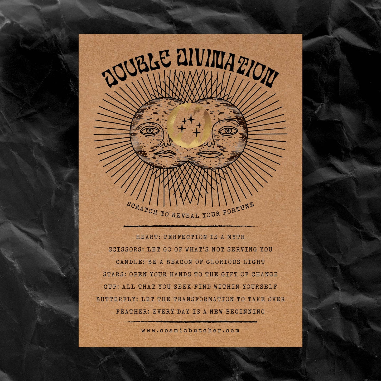 Scratch-Off Fortune Card (Intuitively Picked Design)