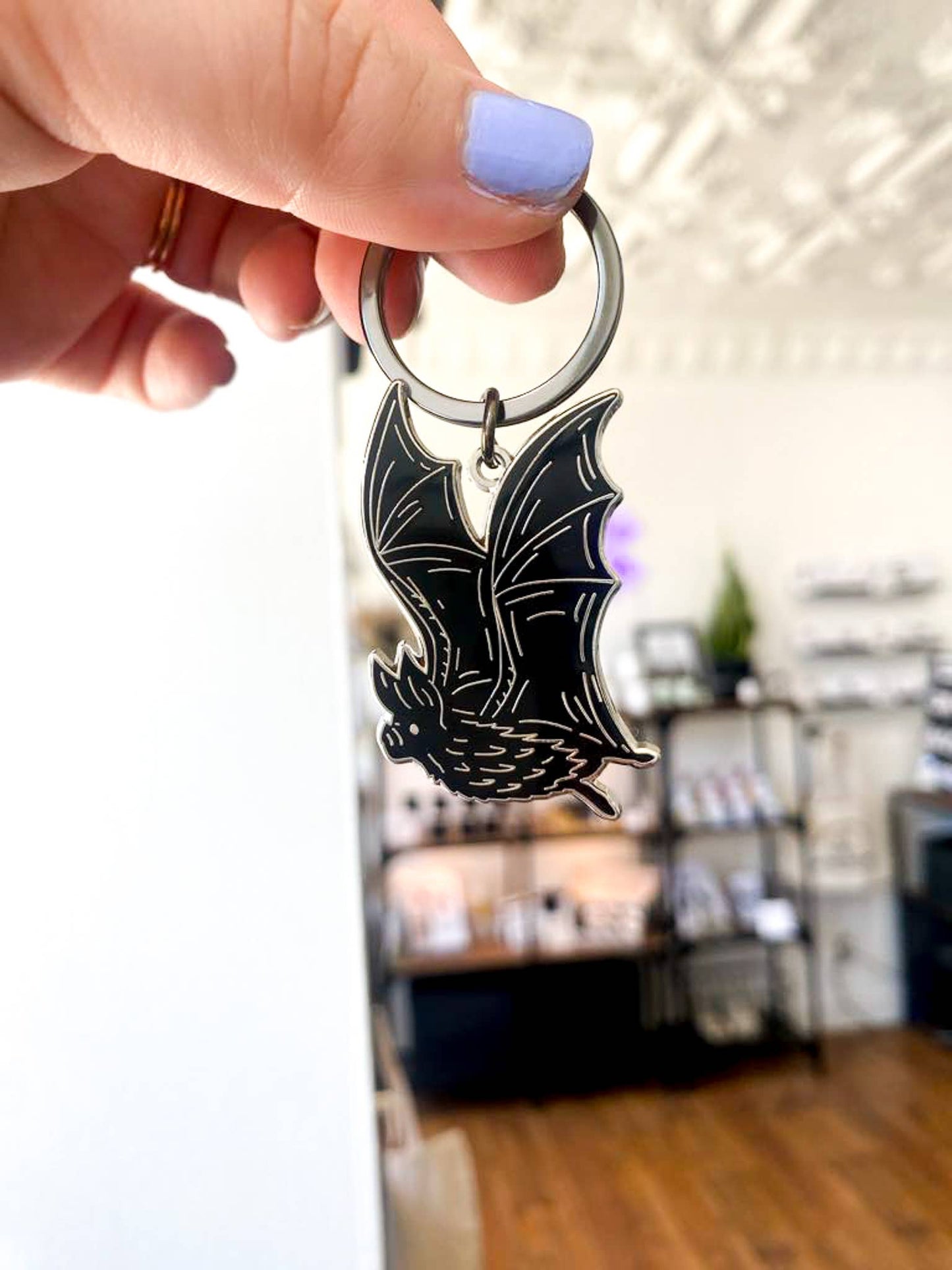 Bat Hard Enamel Keychain