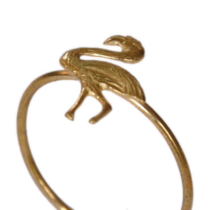 Flamingo Handmade Brass Ring