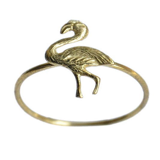 Flamingo Handmade Brass Ring