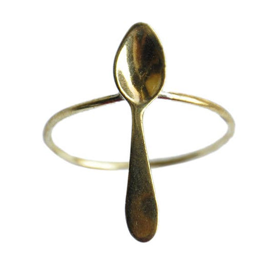 Tiny Spoon Handmade Brass Ring