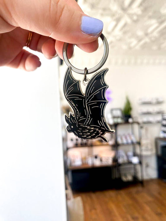 Bat Hard Enamel Keychain