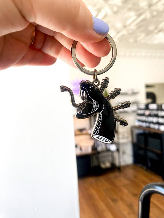 Snake Enamel Keychain